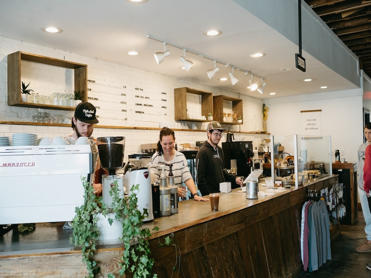 Coffee bar at Piecewise Coffee Co. Columbia SC